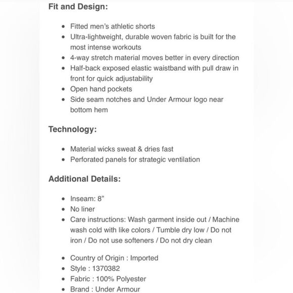 Under Armour Heat Gear Fitted Shorts Red/Pink M - Picture 9 of 9